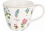 Tea mug Agnes white with motif
