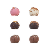 Truffle box 6 pcs. - Salted caramel, caramel, classic, cappuccino, nougat, raspberry