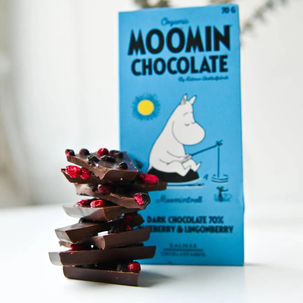 Moomin - Dark Chocolate with Blueberries and Lingonberries