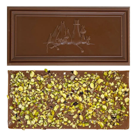 Mumimor - mælkechokolade med saltede pistacienødder